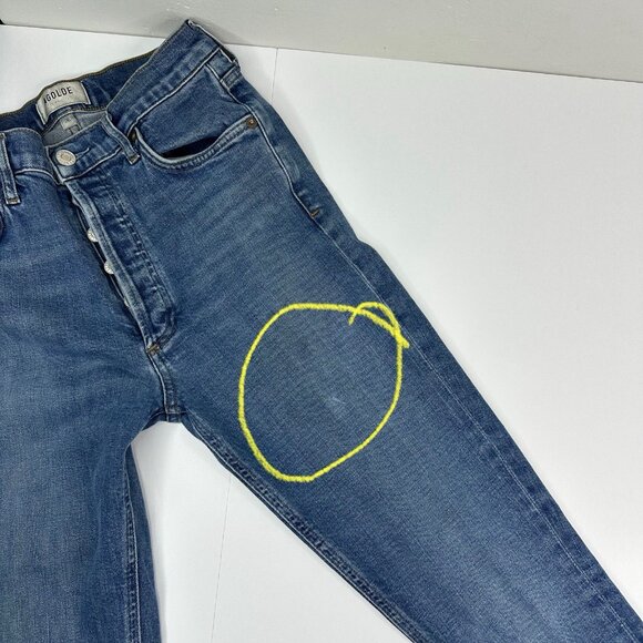 AGOLDE Women's Blue NICO High Rise Button-Fly Designer Jean W26/L26.25 - Picture 8 of 13